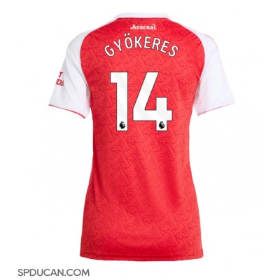 Zenski Nogometni Dres Arsenal Viktor Gyokeres #14 Domaci 2025-26 Kratak Rukav Zenski Nogometni Dres Arsenal Viktor Gyokeres #14 Domaci 2025-26 Kratak Rukav